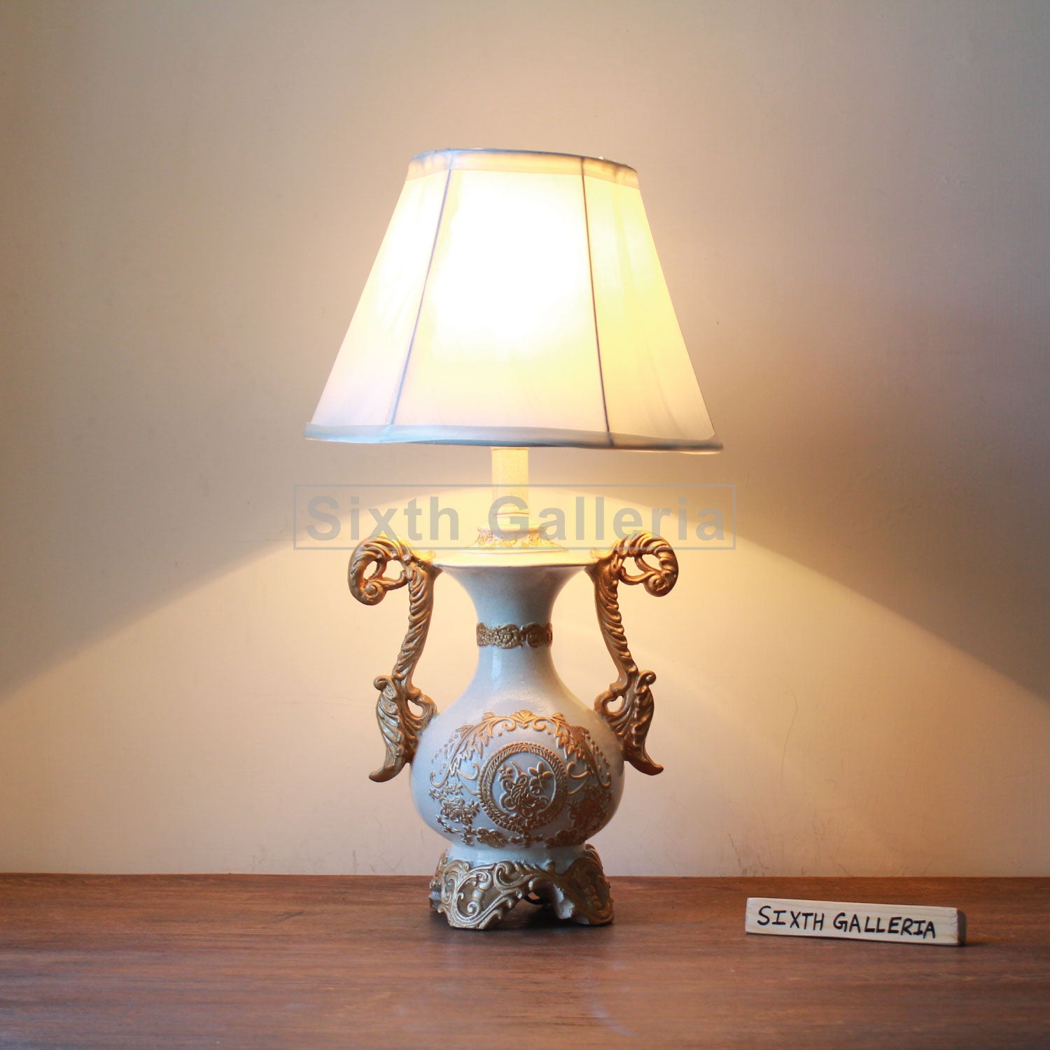 Pair of light Floral Antique Lamps