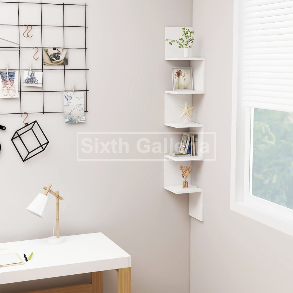 Large Corner Shelf White