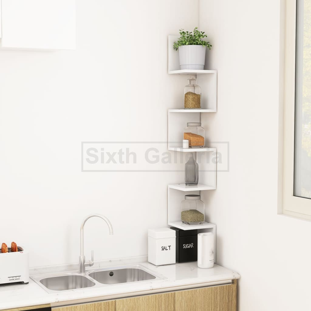 Large Corner Shelf White