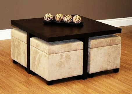 Almo Coffee Table with 4 Stool