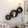 Hexagon Shelves Set of 3 Black