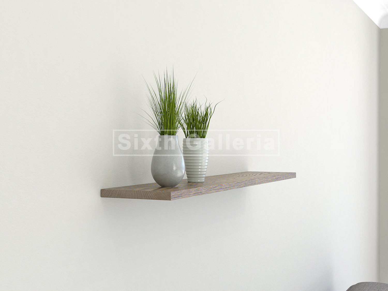 Single Floating Shelf Walnut Brown