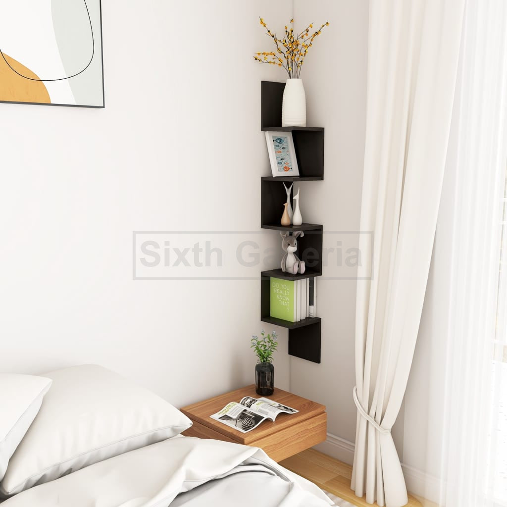 Large Corner Shelf Black