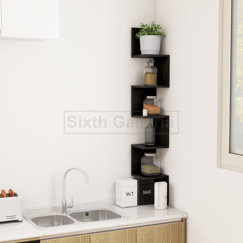 Large Corner Shelf Black