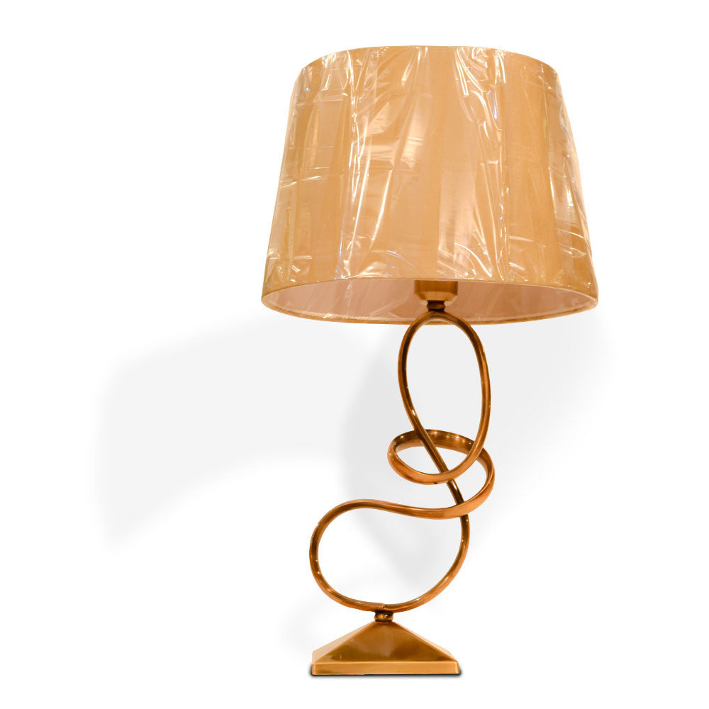 Pair of Mocha Metal Lamp