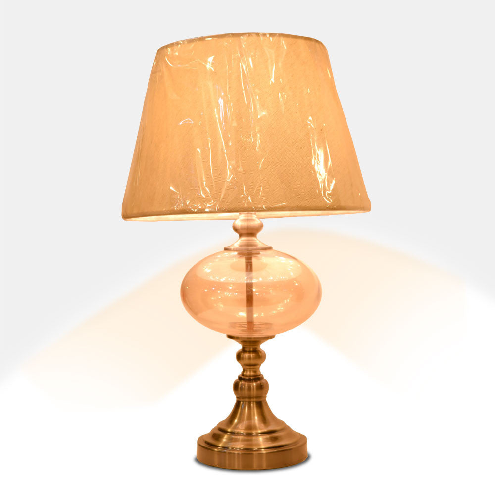 Pair of Smooth Gold Lamp